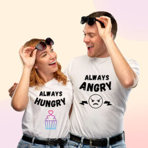 Angry and Hungry Couple T-Shirts