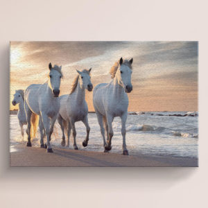 White Horses Beach Run Canvas